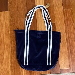 PINK BY Victoria’s Secret Navy Blue Tote Bag with White Straps